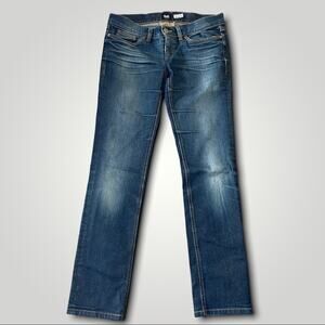 DOLCE GABBANA DESIGNER Y2K LOW RISE STRAIGHT GIRLY JEANS MEDIUM BLUE SIZE 28